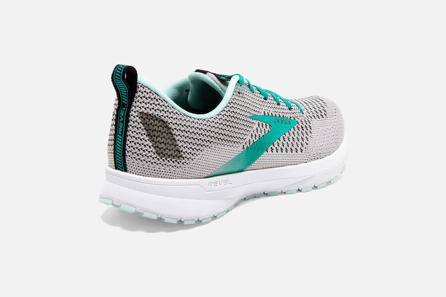 Brooks Revel 4 Road Loopschoenen Dames - Wit/Turquoise - 943276ULN